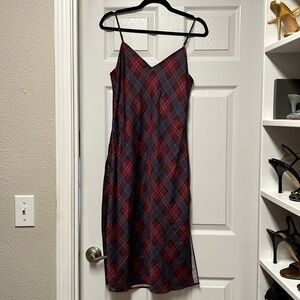PAIGE Plaid slip dress